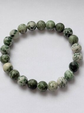 Tree Agate Bead Bracelet 8mm Natural Stone